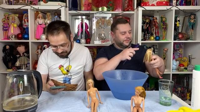 Прямой эфир. Поговорим о волосах кукол Барби, приводим в порядок волосы куклам.
