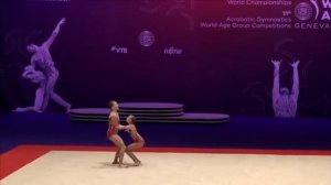 Первенство Мира по спортивной акробатике 2021 Женева, Д.Киселева, А.Корякина темп