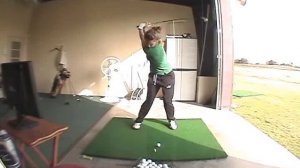 Emma Robinson 5 iron face on camera