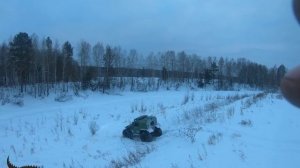 Вездеход МОЛОХ по снегу на накаченных колесах