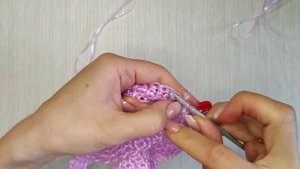 Как связать Мочалку с Вытянутыми петлями крючком