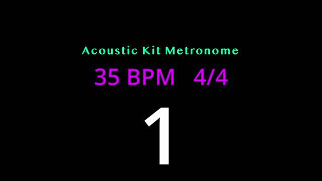 Acoustic Kit 35 BPM Metronome for Practicing Musician. смотреть онлайн