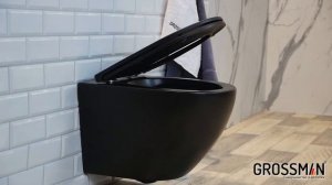 Унитаз подвесной безободковый Grossman GR-4455BMS черный матовый