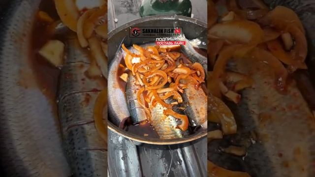 Корейское блюдо тушенная селедка «Селедка тиге» ? Острое и очень вкусное ?