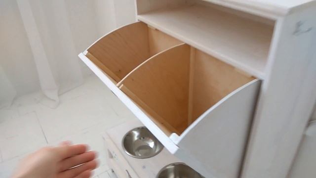 Комод с ящиком для корма и выдвижными Мисками для кормления собак "Цезарь" смотреть онлайн