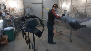 Kia Sportage 3 - Ремонт и грунтование бамперов.