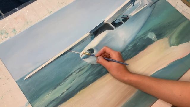 Airplane painting | Cessna-172 смотреть онлайн