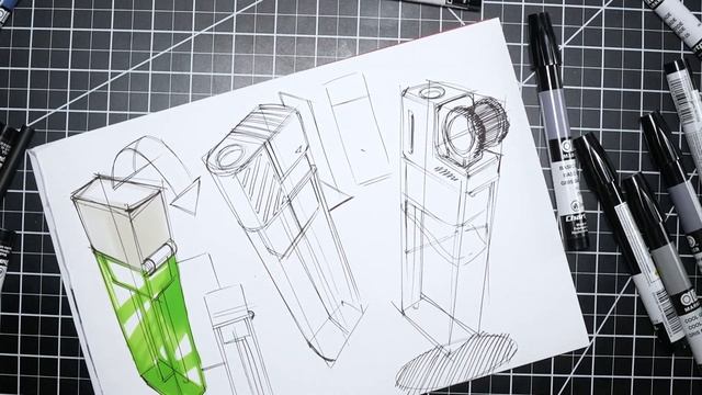 Sketch A Day: How to make a Presentation Sketch - industrial design sketching смотреть онлайн
