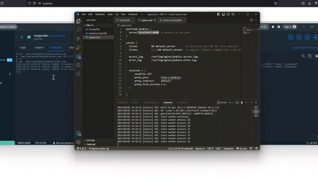 Reverse proxy Nginx & Jenkins dengan docker (handle error bad gateway) смотреть онлайн