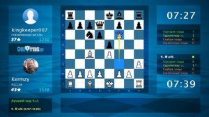 Анализ шахматной партии: Kermzy - kingkeeper007, 1-0 (по ChessFriends.com)