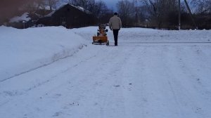 Обзор снегоуборщика из мотоблока Урал с гусеницами