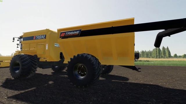 Tribine T1000 Combine Farming Simulator 19 "Mod Review" смотреть онлайн