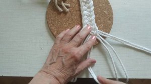 МК. Плетение косички из 12-ти нитей. Узор. Курс Макраме начинающим. #ПлетениеКосички   #макраме