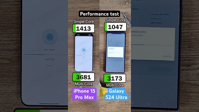 iPhone 15 Pro Max vs Samsung Galaxy S24 Ultra performance test!