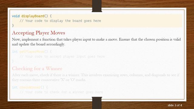 Creating a Text-Based Tic Tac Toe Game in C