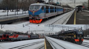 ЧС200-009 с Экспрессом, Ночной Экспресс и другие пассажирские утренней группы Окт.ж.д.