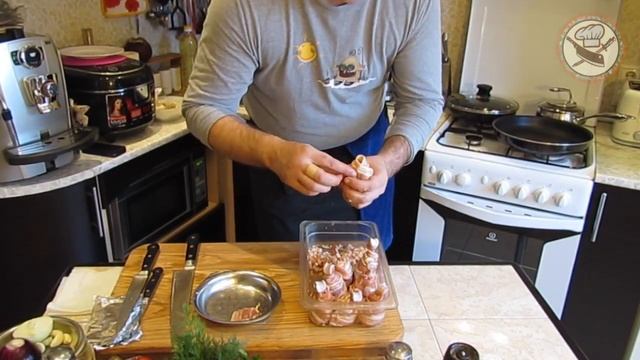 Куриные ножки в беконе к пиву