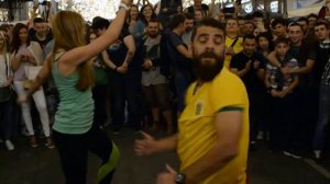 World Cup 2018: samba near Red Square in Moscow