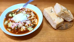 Охлаждающая ОКРОШКА и ФОКАЧЧА с розмарином, Вкусно вместе.