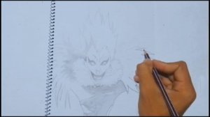 How to draw Ryuk the shinigami [Death Note] step-by-step  #anime #drawing #deathnote #india