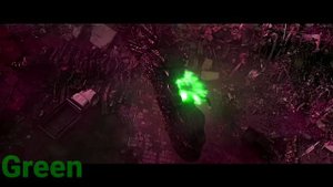 Godzilla Minus One Atomic breath scene but with different colors