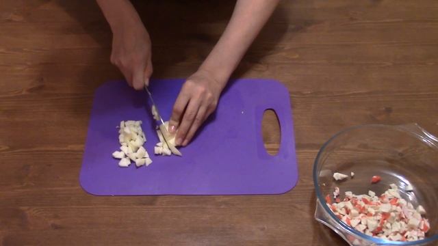 Салат на каждый день с крабовым мясом.