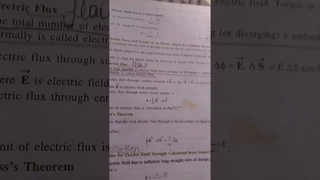 electric flux || electric flux class12 || Gauss's law #cbse #pw #class12 #class10