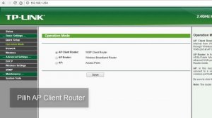 SETTING TP-LINK TL-WA5210G
~AP CLIENT ROUTER