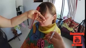 Как подстричь косую челку