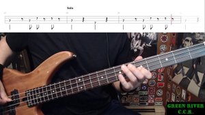 Green River by CCR - Bass Cover with Tabs Play-Along