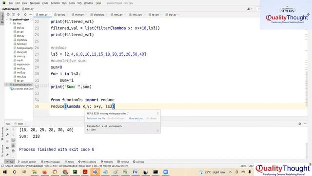 How To Use the Python Reduce Function -  Data Science Python Tutorial for Beginners | Session - 25