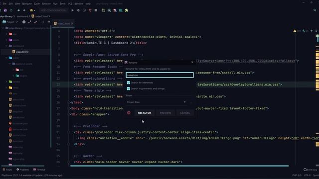 #13.  PHP library  management -  admin dashboard, flash error message,logut