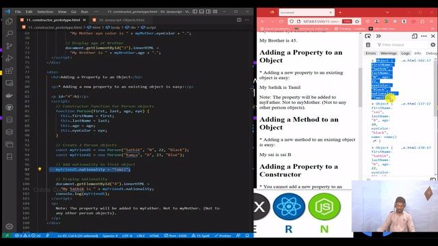 #11 Constructors in JavaScript | JavaScript Tutorial Tamil