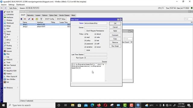 ?SCRIPT REMOVE DHCP LEASES MIKROTIK⁉️ смотреть онлайн