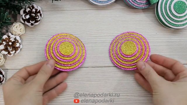 ? НОВОГОДНИЙ ШАР НА ЁЛКУ ? Новогодние игрушки ЕленаПодарки смотреть онлайн