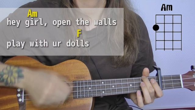 MELANIE MARTINEZ - DOLLHOUSE | UKULELE TUTORIAL смотреть онлайн