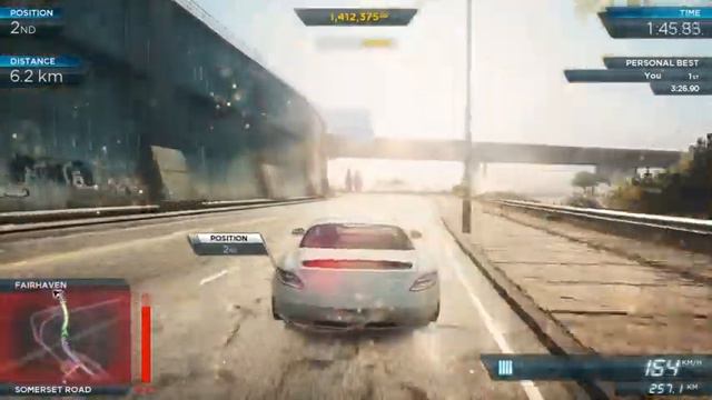 Beating a Veyron with a Mercedes SLS AMG NFS Most Wanted 2012