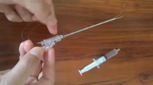 КСЭА с использованием эпидуральной иглы рельсового типа.