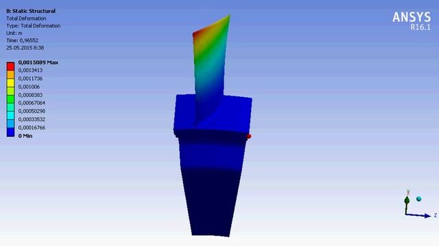 Деформация лопатки РК КВД двигателя ДТ-71 смотреть онлайн