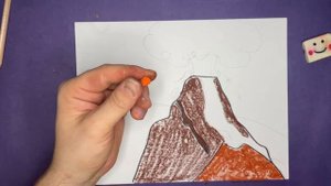 Как нарисовать Вулкан Легко / How to draw Volcano Easy