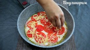 Сытный и очень вкусный завтрак из лаваша для ленивых! Все сложила в сковороду и на плиту!