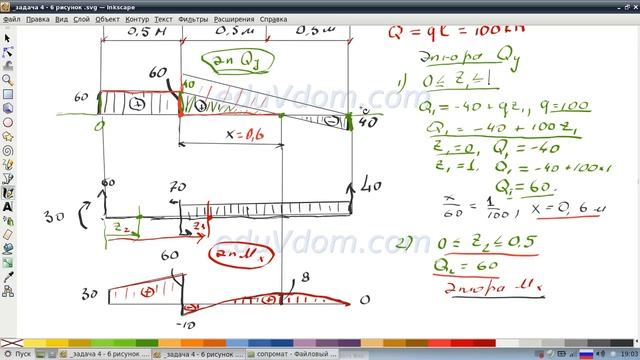 #Сопромат I.01.b. Сравнение правил построения эпюр поперечных сил и изгибающих моментов смотреть онлайн