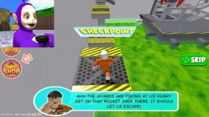 ESCAPE FROM BARRYBOY PRISON! | Tinky Winky Plays: Roblox Escape Prison Obby