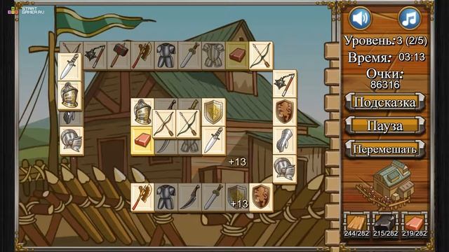 Игра "Маджонг: Замок" (Castle Mahjong) - прохождение смотреть онлайн