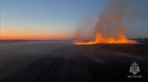 Ландшафтный пожар в Камбарском районе Удмуртии