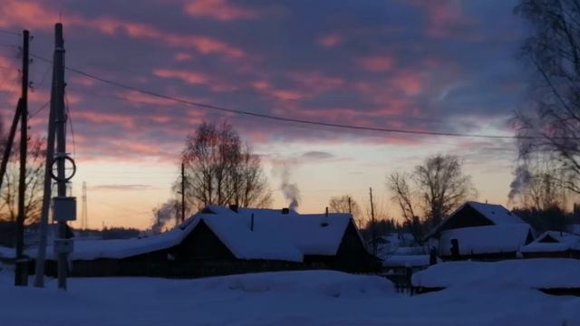 Зимний рассвет в одном северном поселке. смотреть онлайн