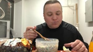 Куличи яйца оливье ПАСХА МУКБАНГ MUKBANG