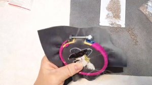 Кошелек с фермуаром с вышивкой дамы в шляпе, мастер класс/ DIY/