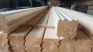 Брус профилированный 150х150 из зимнего леса.