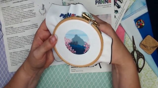 Первый раз вышиваю гладью. Волшебство без усилий - так ли это? Брошка от Panna "Горная сакура". смотреть онлайн